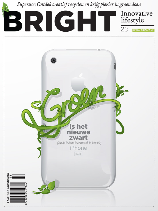 Cover design for Bright magazine based in holland by Dani Montesinos
