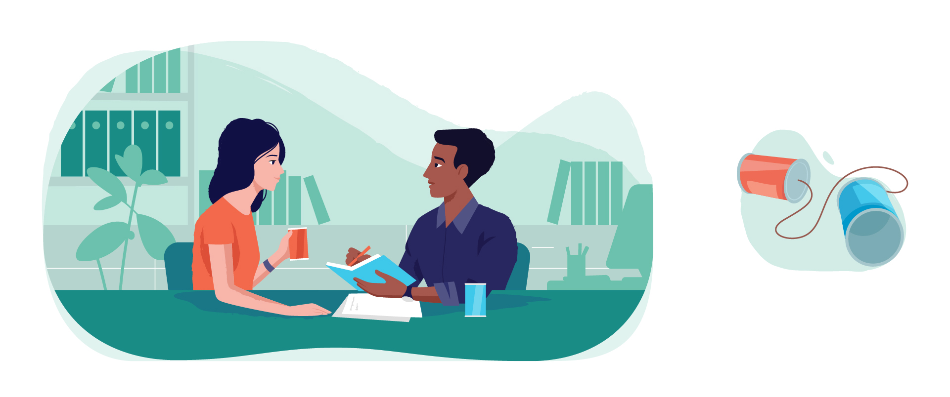 illustrations BetterUp website. dani montesinos. authentic presence